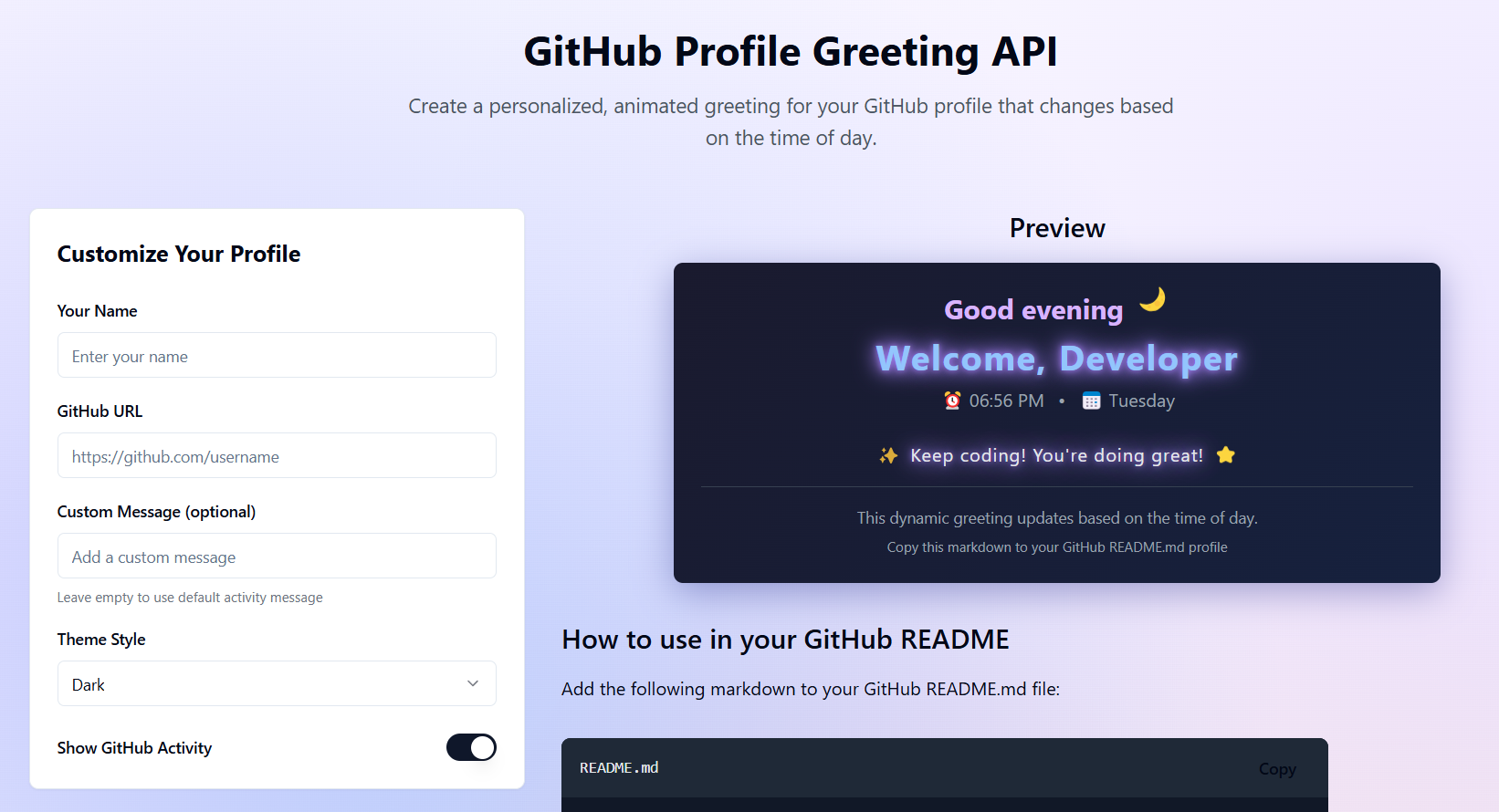 GitHub README Generator