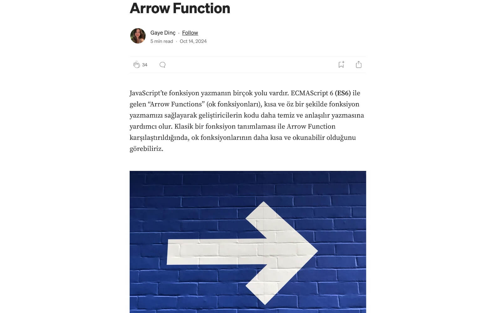 Arrow Function Photo