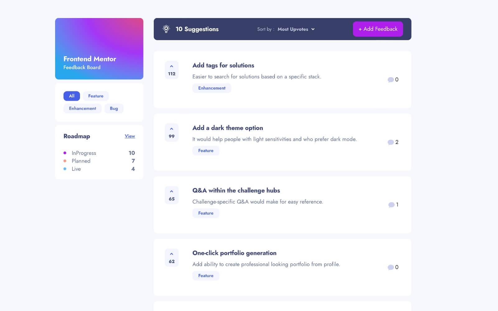 Product Feedback App Photo