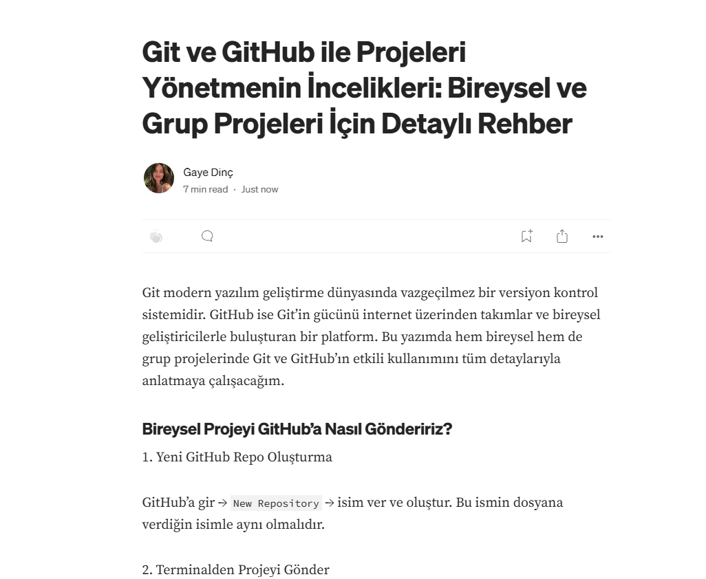 Git ve GitHub ile Projeleri Yönetmenin İncelikleri: Bireysel ve Grup Projeleri İçin Detaylı Rehber Photo