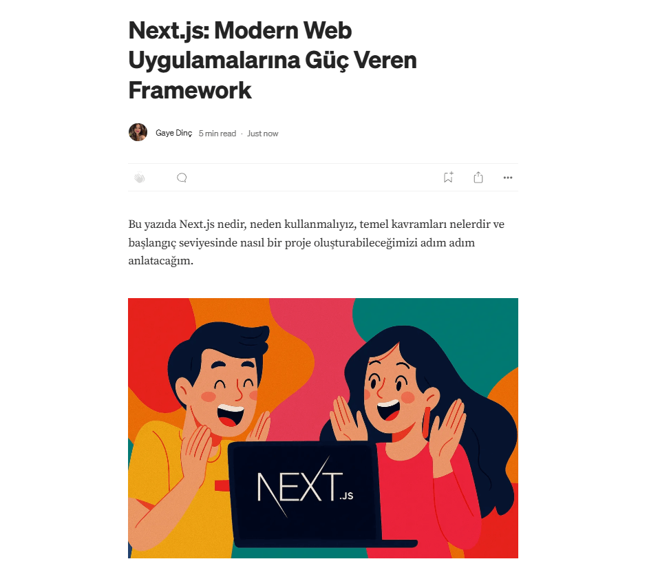 Next.js: Modern Web Uygulamalarına Güç Veren Framework Photo