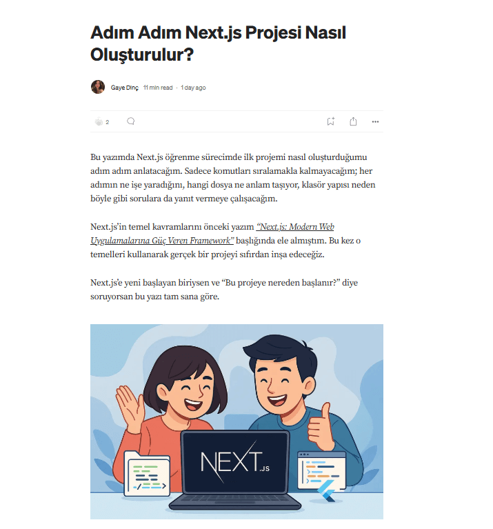 Adım Adım Next.js Projesi Nasıl Oluşturulur? Photo