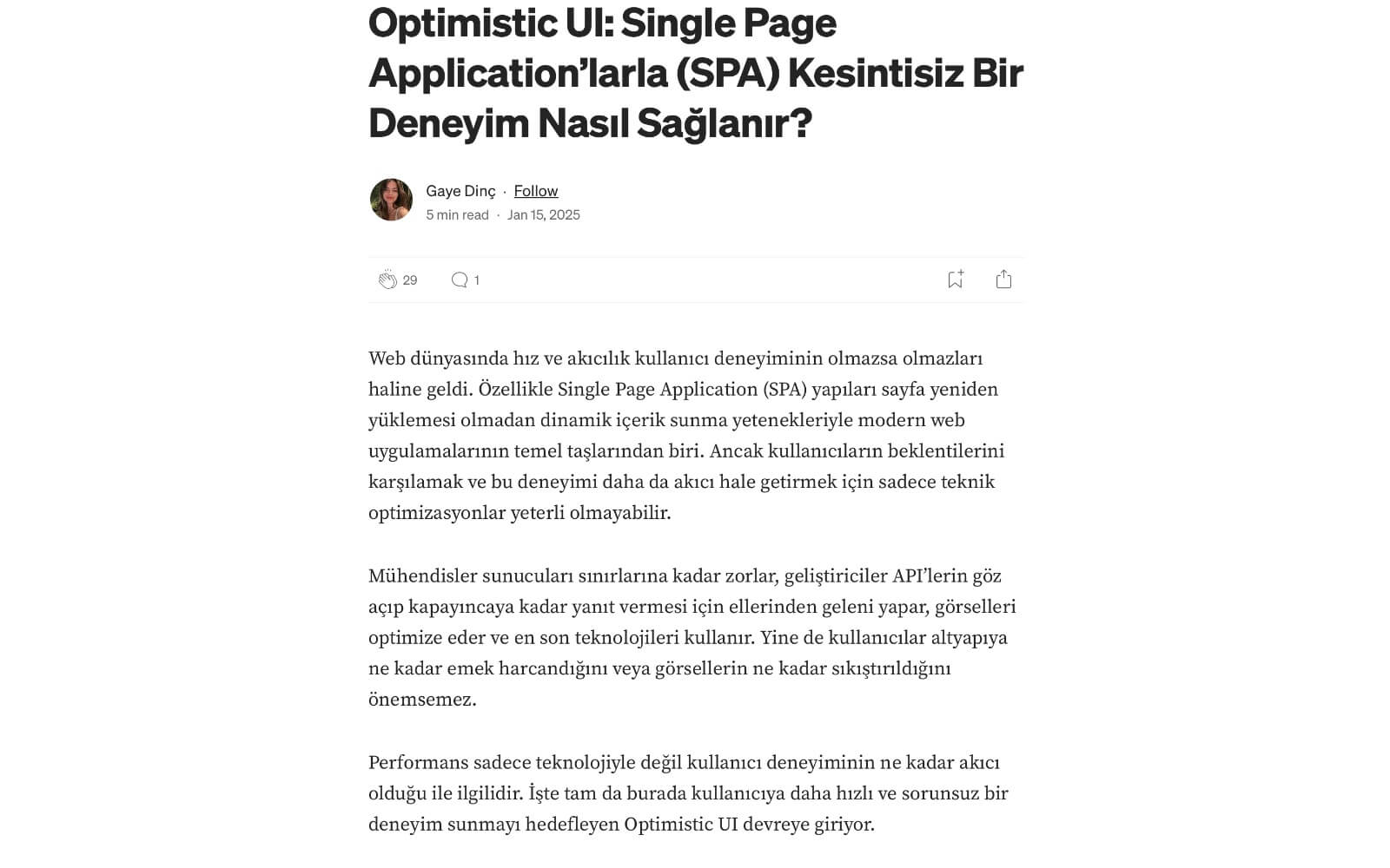 Optimistic UI: Single Page Application’larla (SPA) Kesintisiz Bir Deneyim Nasıl Sağlanır? Photo