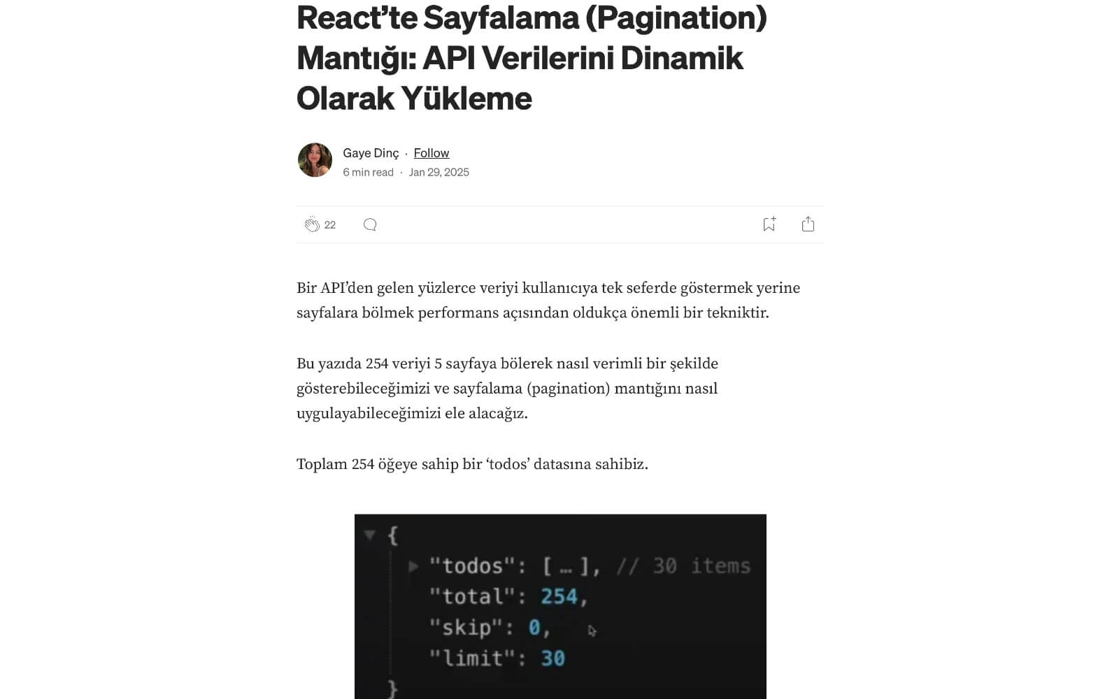React’te Sayfalama (Pagination) Mantığı: API Verilerini Dinamik Olarak Yükleme Photo