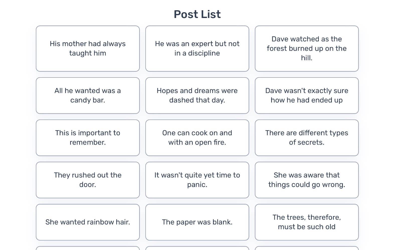 Post List Photo