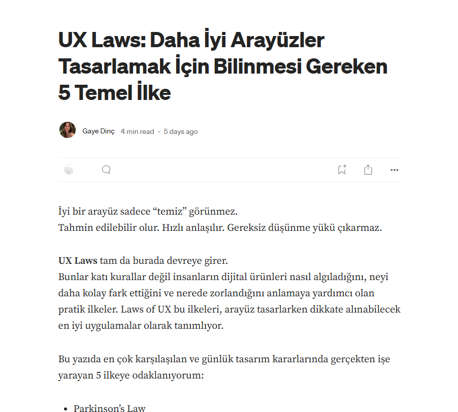 UX Laws: Daha İyi Arayüzler Tasarlamak İçin Bilinmesi Gereken 5 Temel İlke Photo