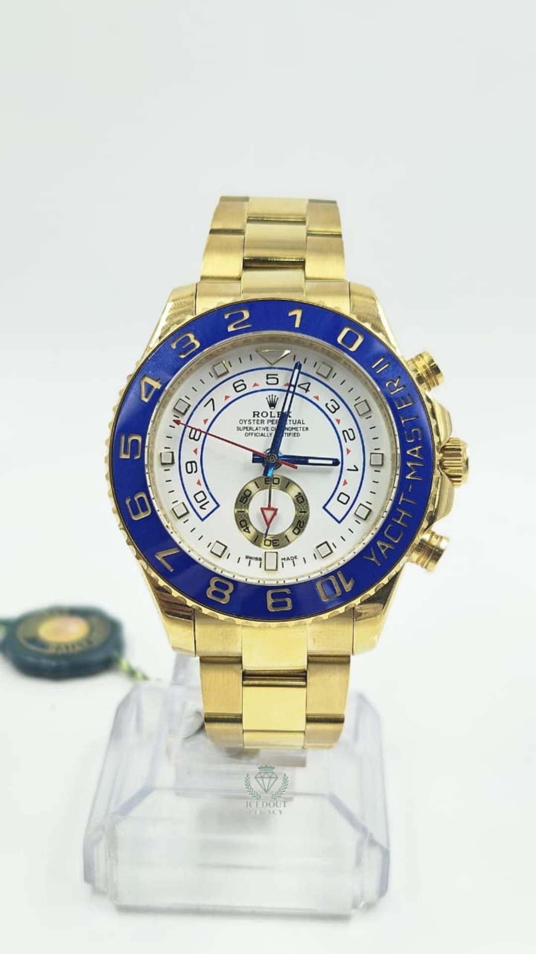 Rolex Yacht-Master II Yellow Gold chronograph White Dial Oyster Chain Automatic