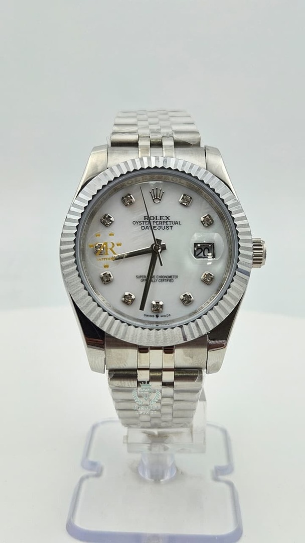 Rolex Datejust Silver White Dial Jubilee Chain Automatic