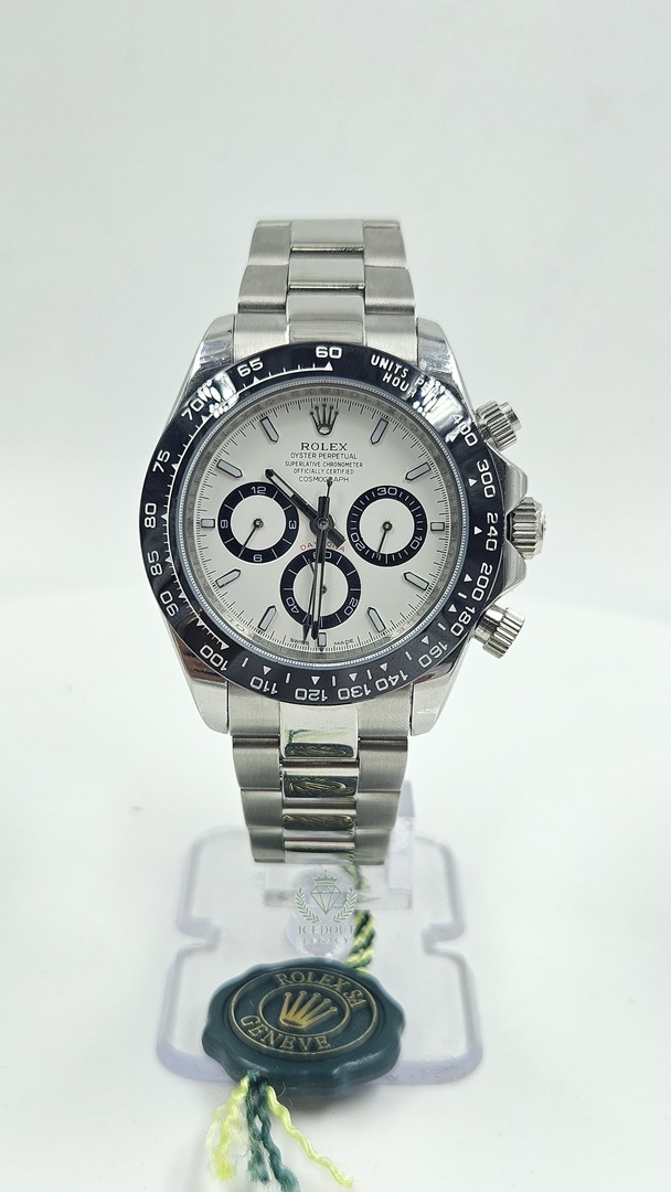 Rolex Daytona Cosmograph Silver White Dial Oyster Chain Automatic