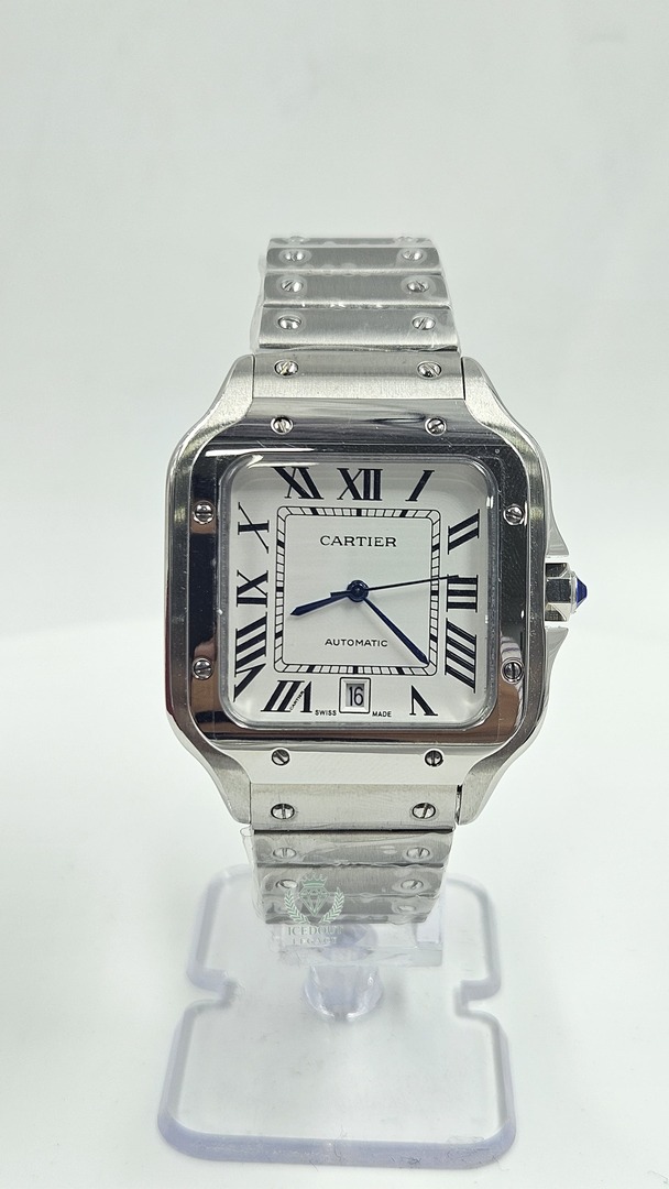 Cartier Santos Silver White Dial Automatic