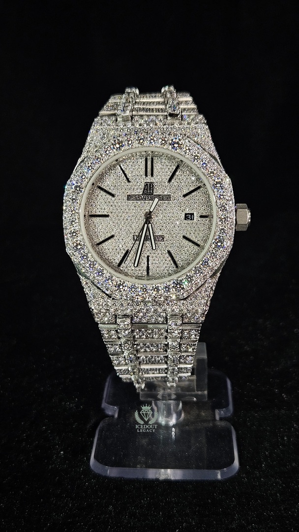 Audemars Piguet Full Iced Out White Regular Dial Automatic