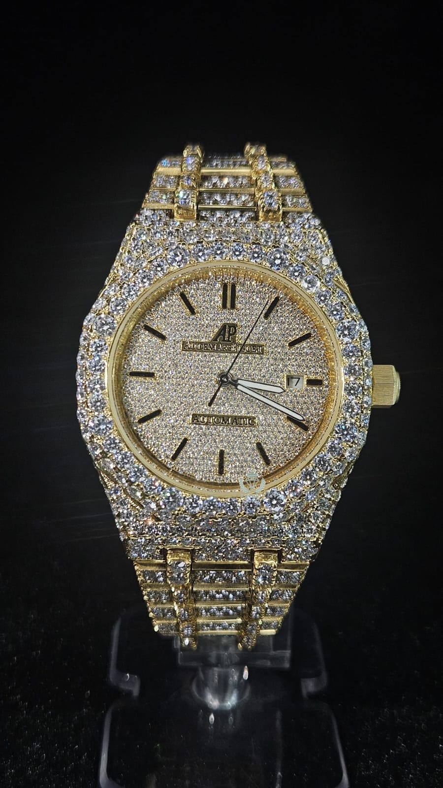 Audemars Piguet Full Iced Out Full Yellow Gold Regular Dial Automatic
