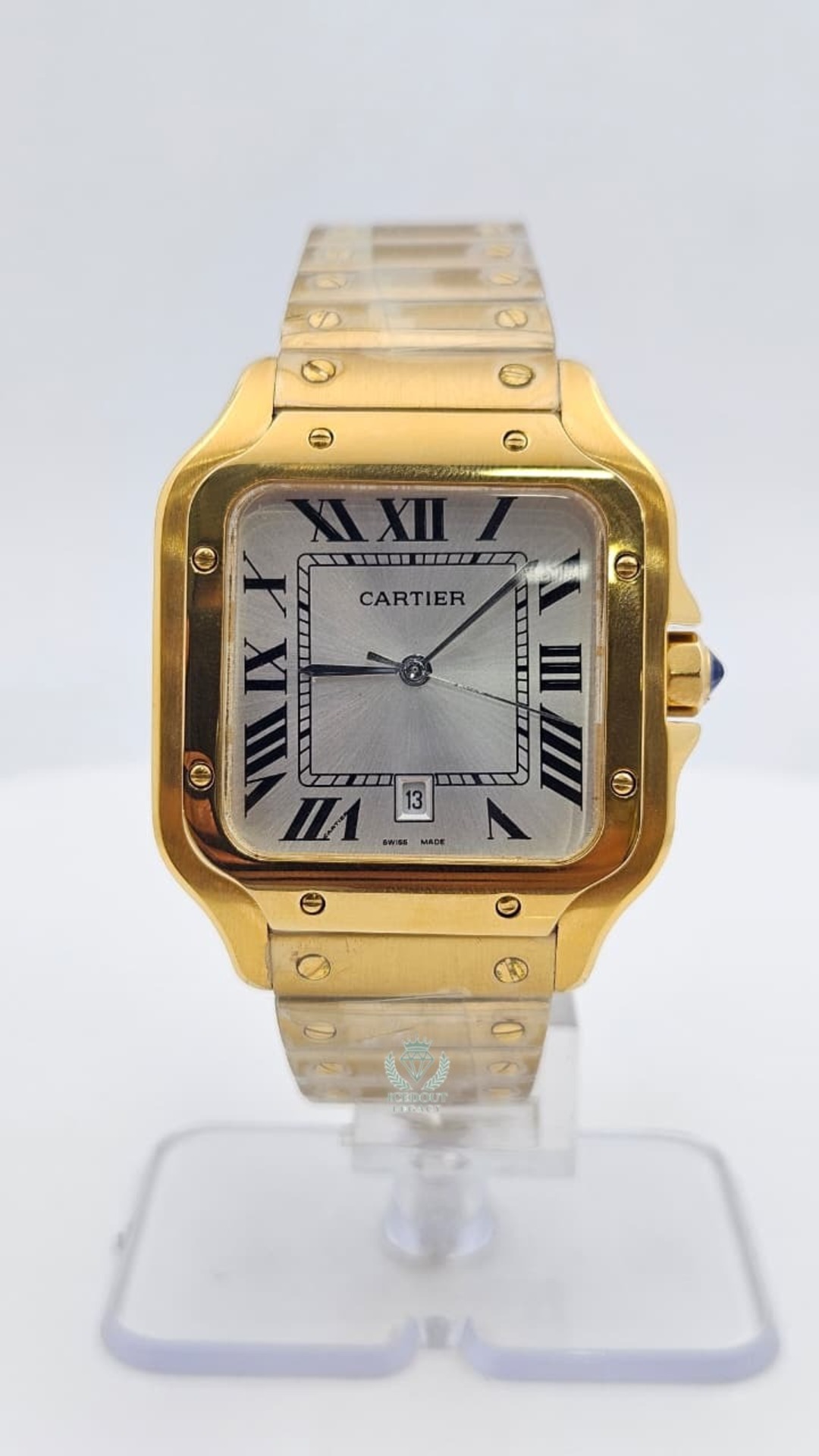 Cartier Santos Yellow Gold White Dial Automatic