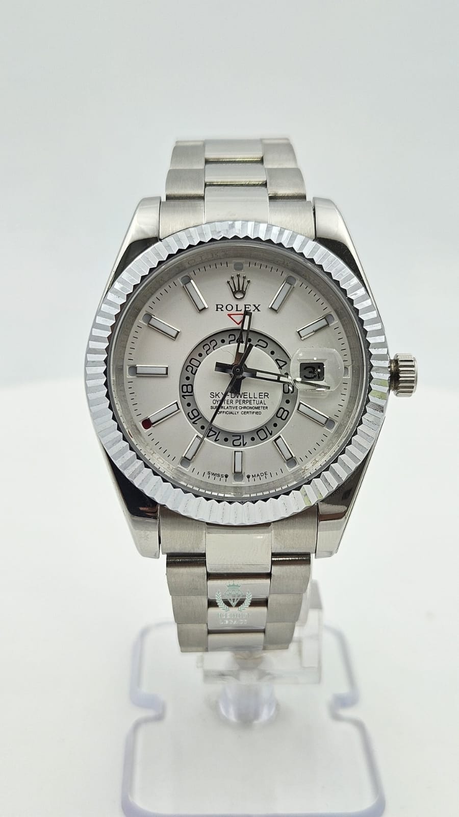 Rolex SkyDweller Silver White Dial Oyster Chain Automatic