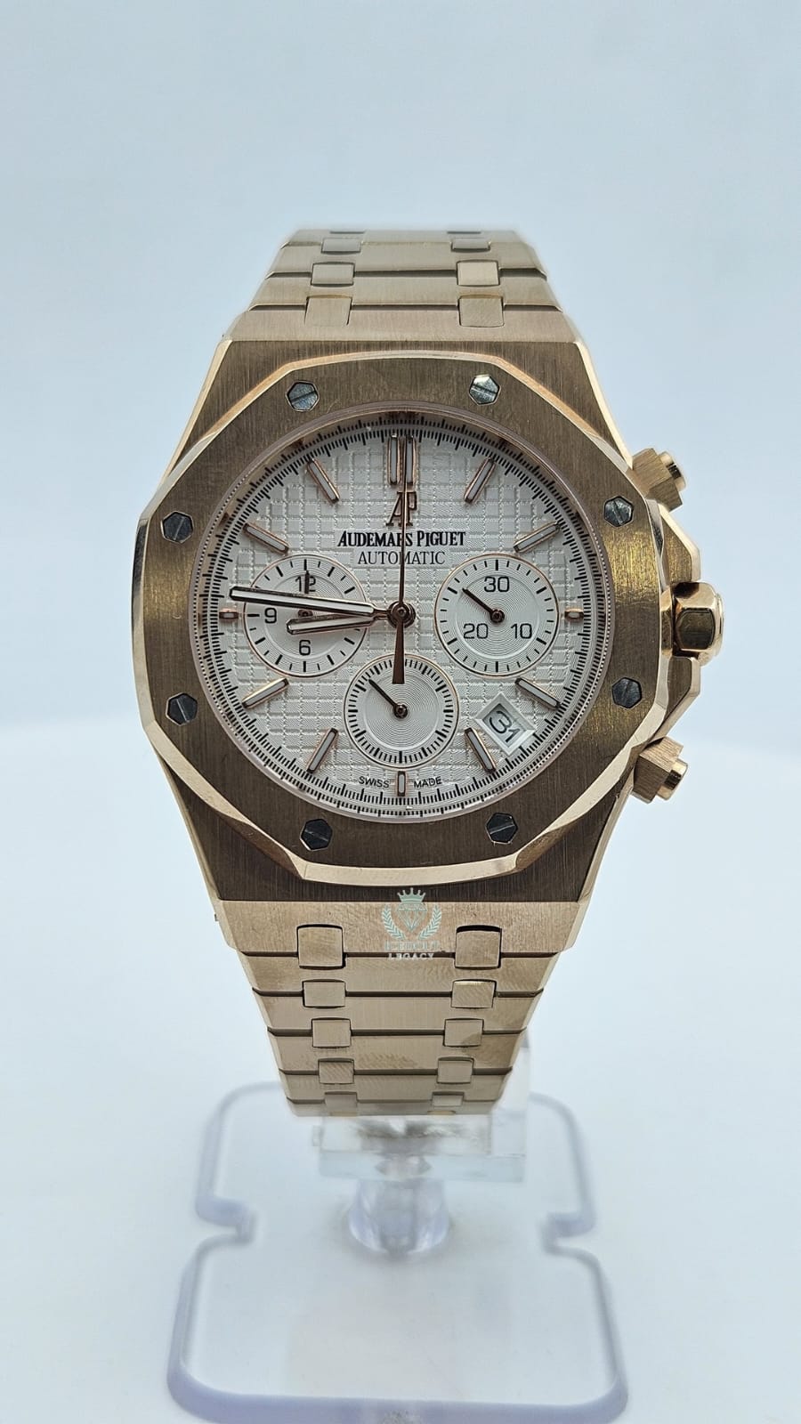 Audemars Piguet Royal Oak Chronograph Rose Gold White Dial Automatic