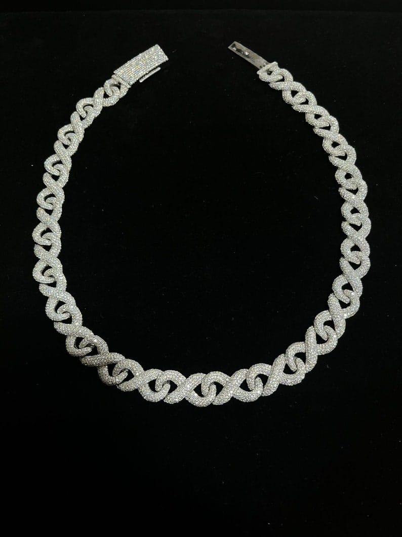 Iced Infinity Link Bracelet, Cuban Bracelets