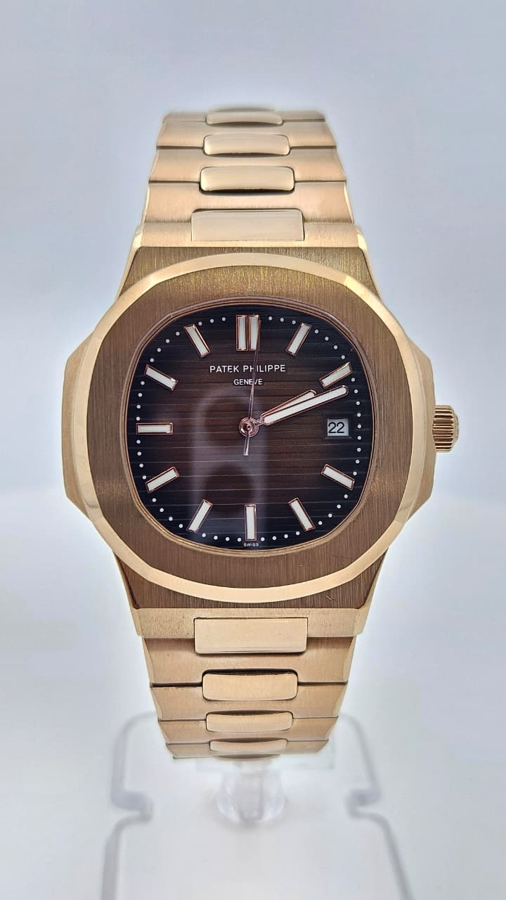 Patek Philippe Geneve Rose Gold Brown Dial Automatic