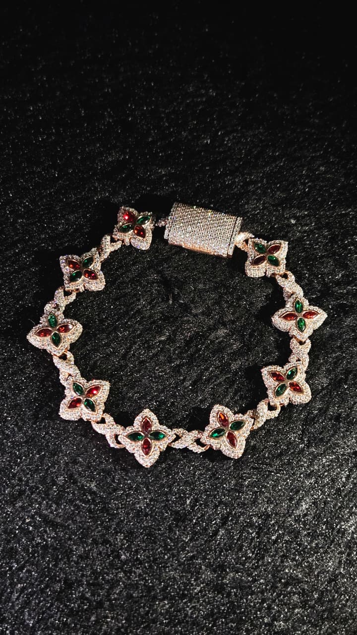 Iced Out Clover Bracelet