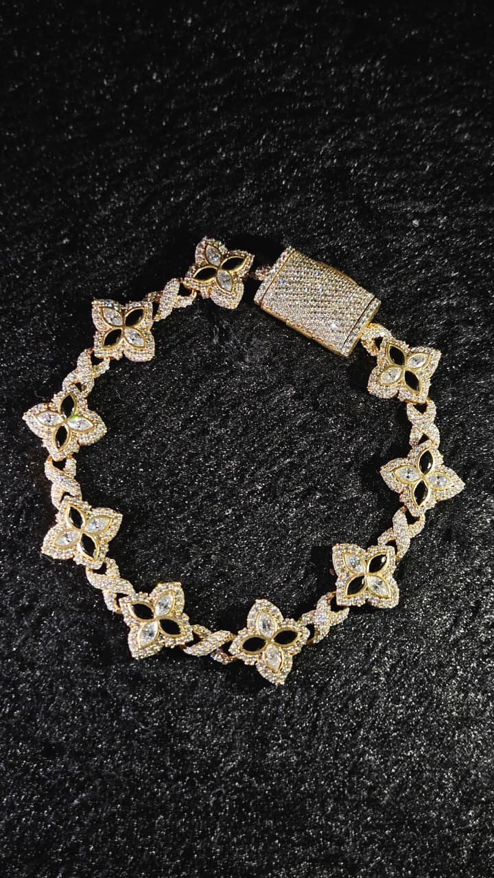 Iced Out Clover Bracelet