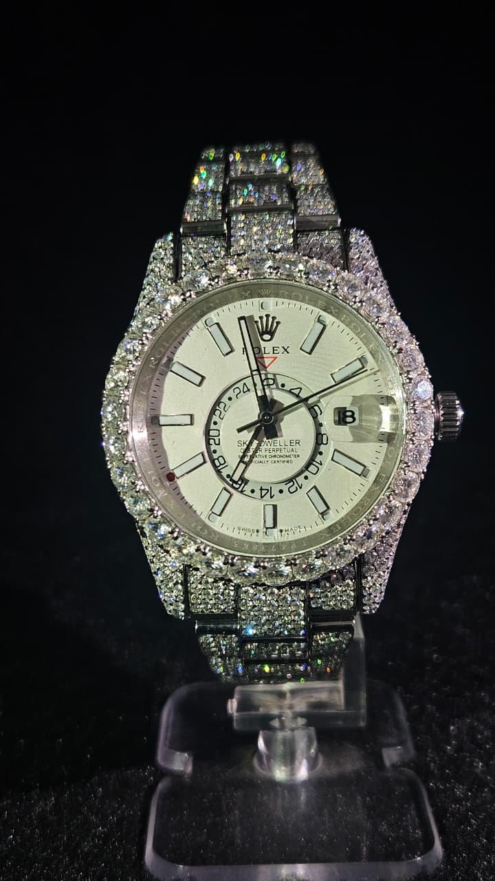 Rolex Sky-Dweller Datejust Full Iced White Roman White Dial Oyster Automatic