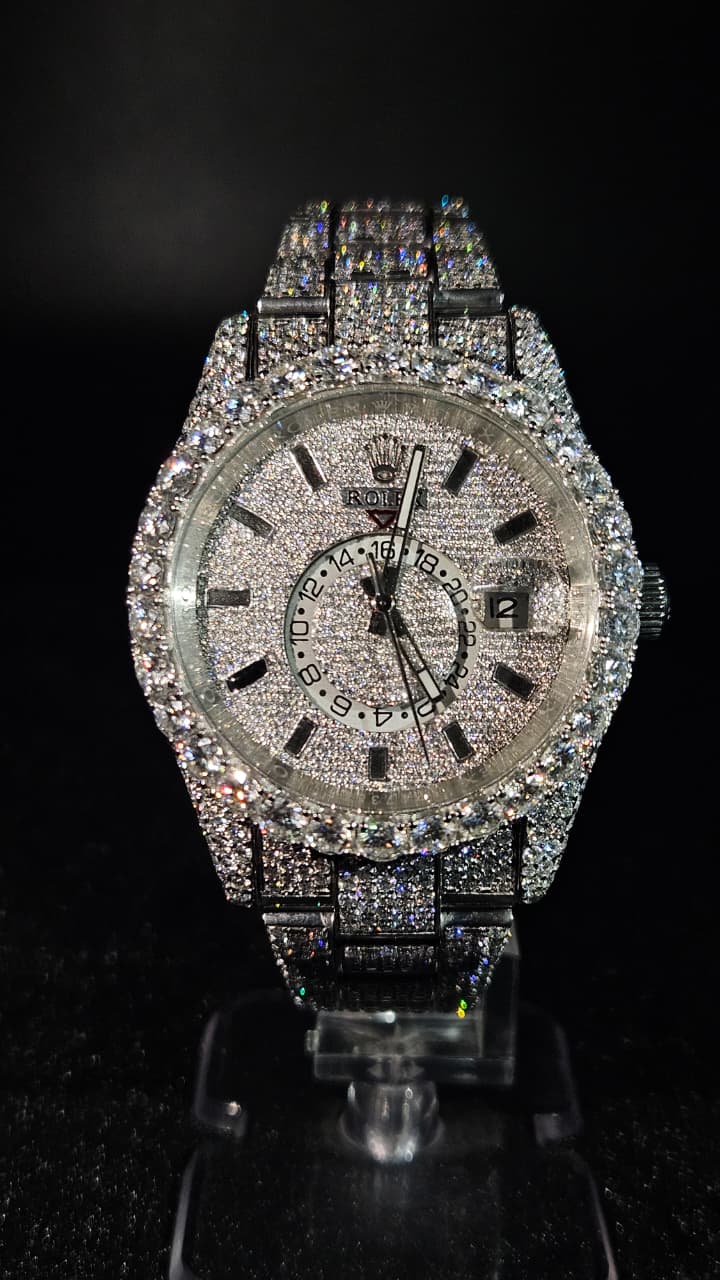 Rolex Sky-Dweller Datejust Full Iced White Roman White Dial Oyster Automatic