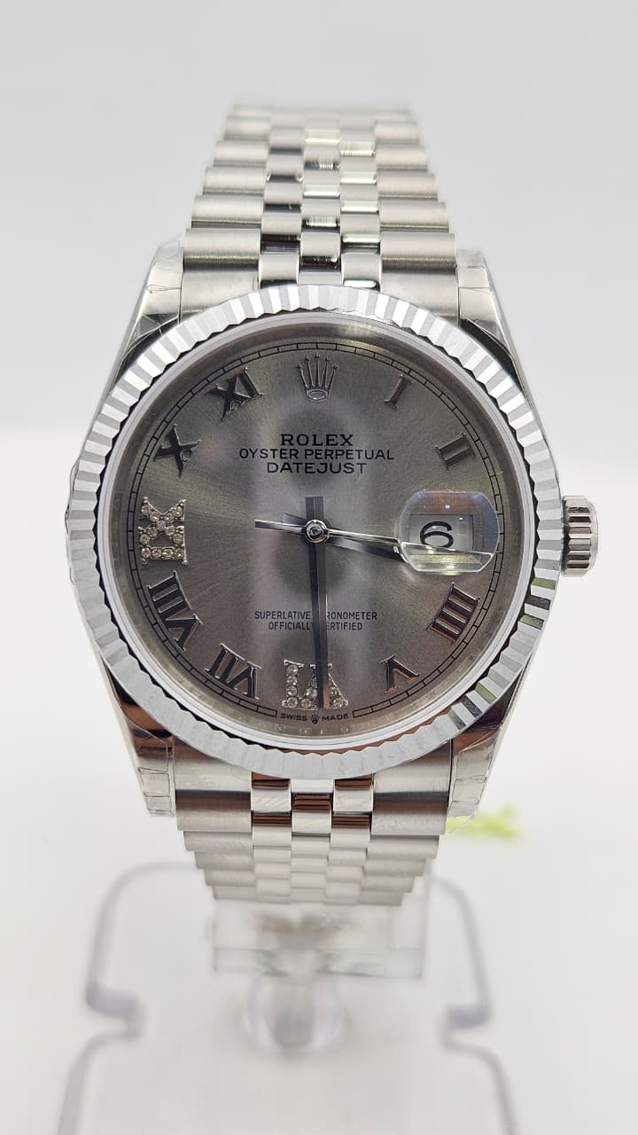 Rolex Datejust Silver Grey Dial Jubilee Chain Automatic