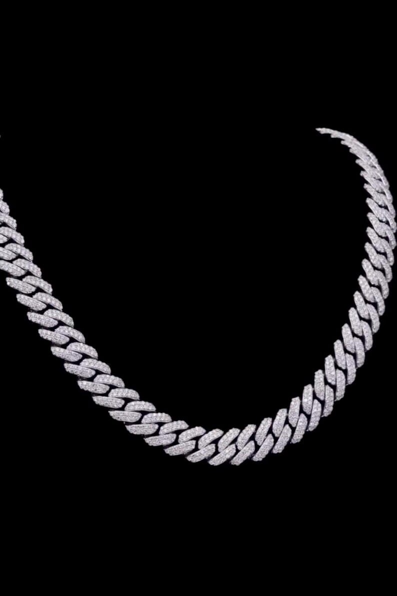 12mm Prong Cuban Link Chain - Customizable bail - Men/women Chain - Cuban Necklace
