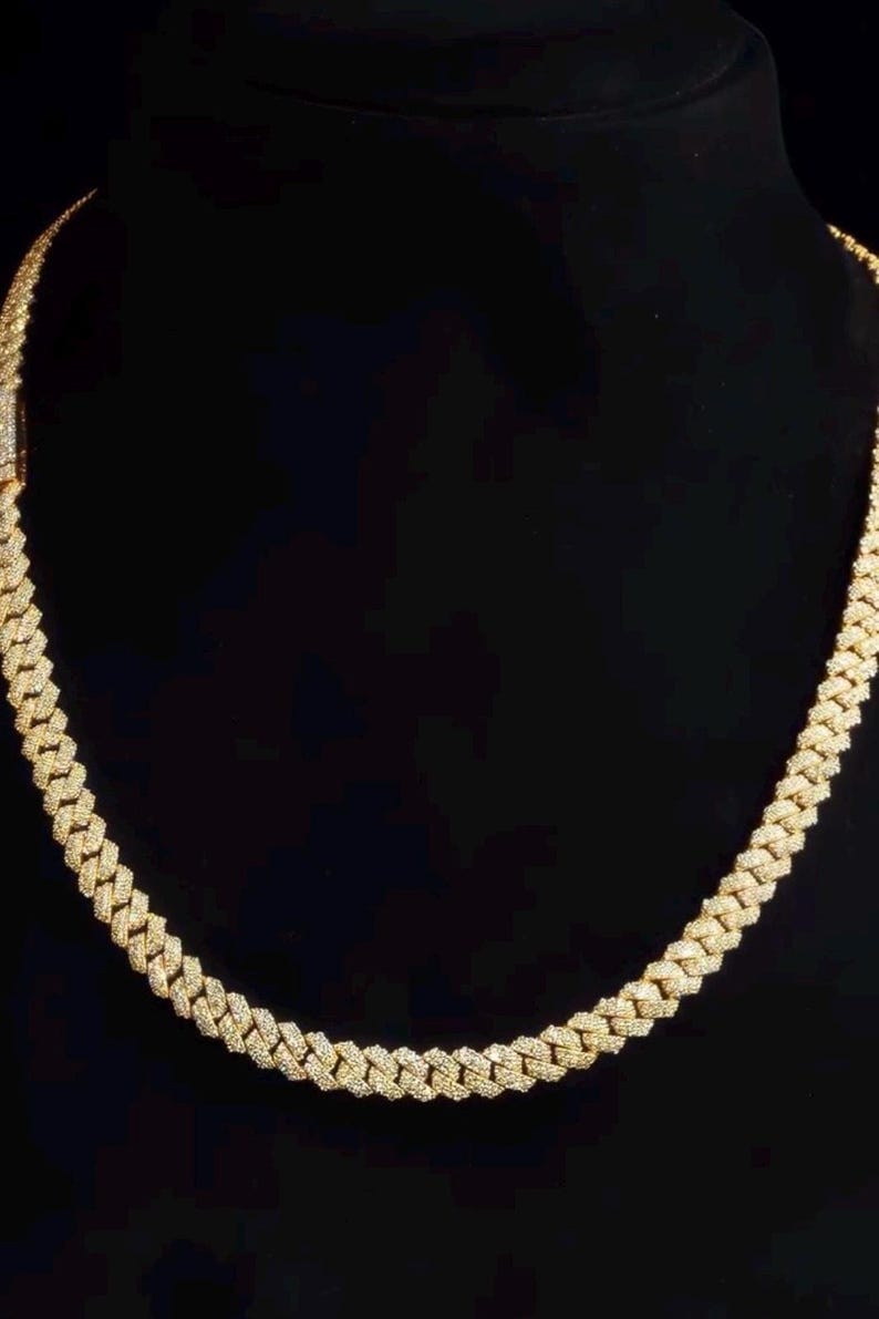 10mm Prong Cuban Link Chain - Customizable bail - Men/women Chain - Cuban Necklace