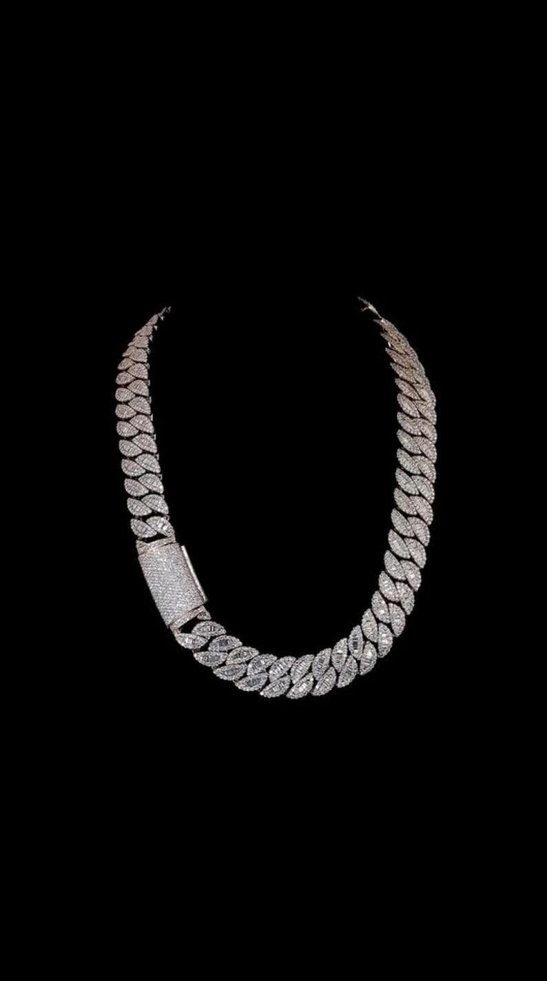 18mm Prong Cuban Link Chain - Customizable bail - Men/women Chain - Cuban Necklace