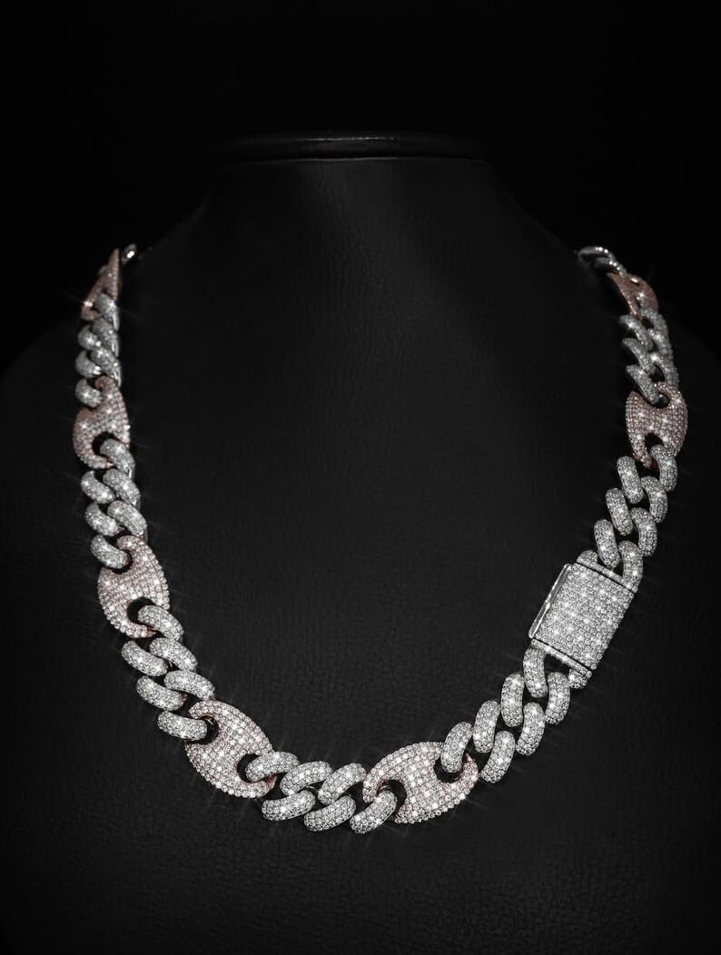 16mm Prong Cuban Link Chain - Customizable bail - Men/women Chain - Cuban Necklace