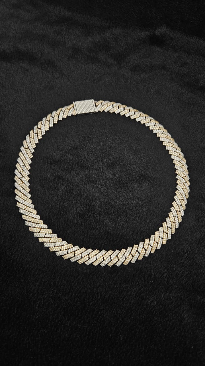 14mm Prong Cuban Link Chain - Customizable bail - Men/women Chain - Cuban Necklace