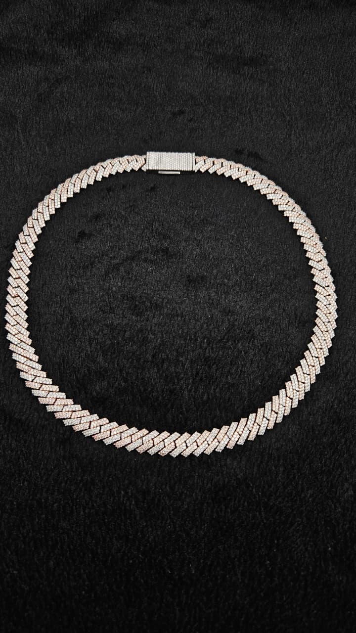 16mm Prong Cuban Link Chain - Customizable bail - Men/women Chain - Cuban Necklace
