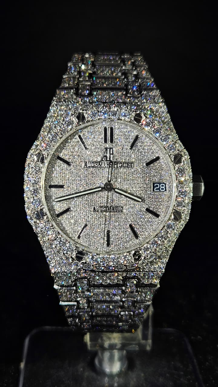 Audemars Piguet Full Iced Out White Regular Dial Automatic