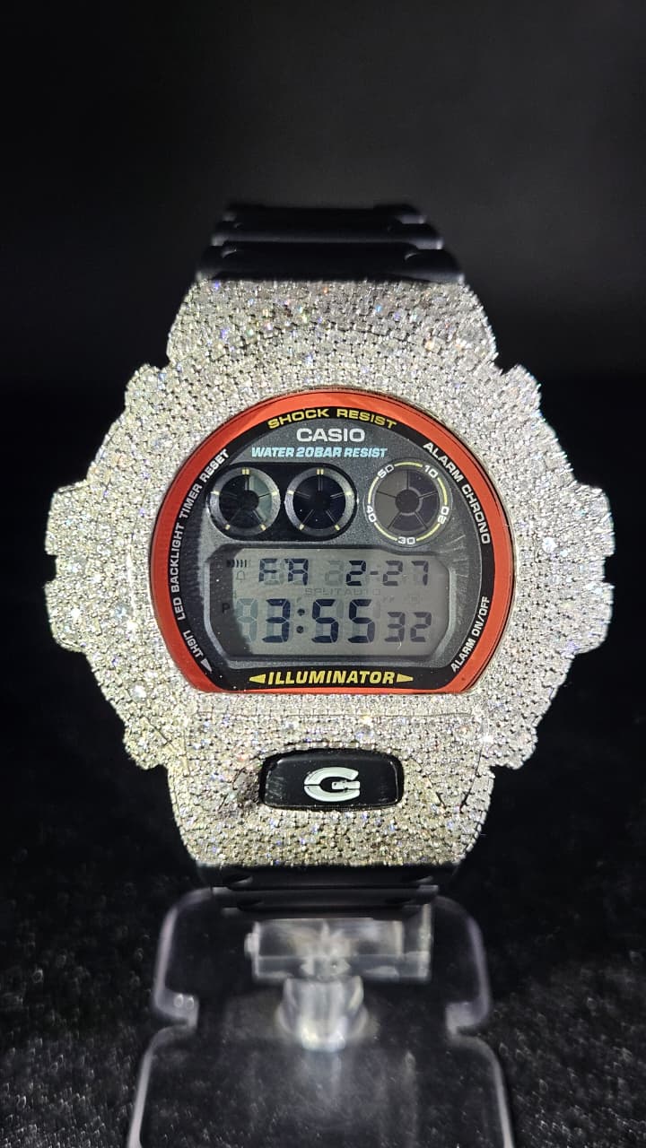 G-Shock Iced Bezel Black Rubber Band