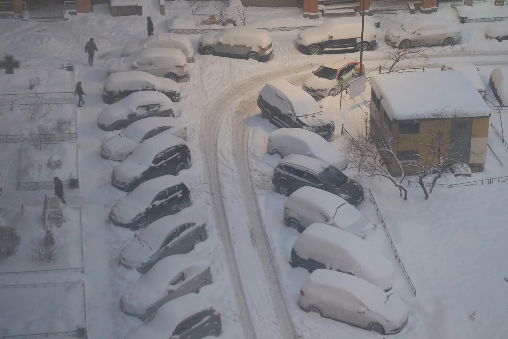 В Москве предлагают откапывать машины после снегопада за деньги