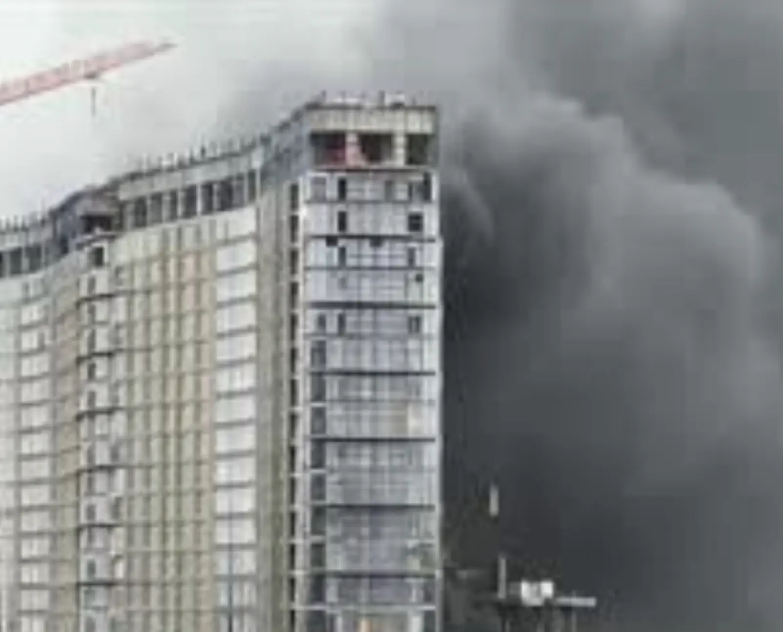 Пожар в строящемся жилом комплексе «Остров» в Москве