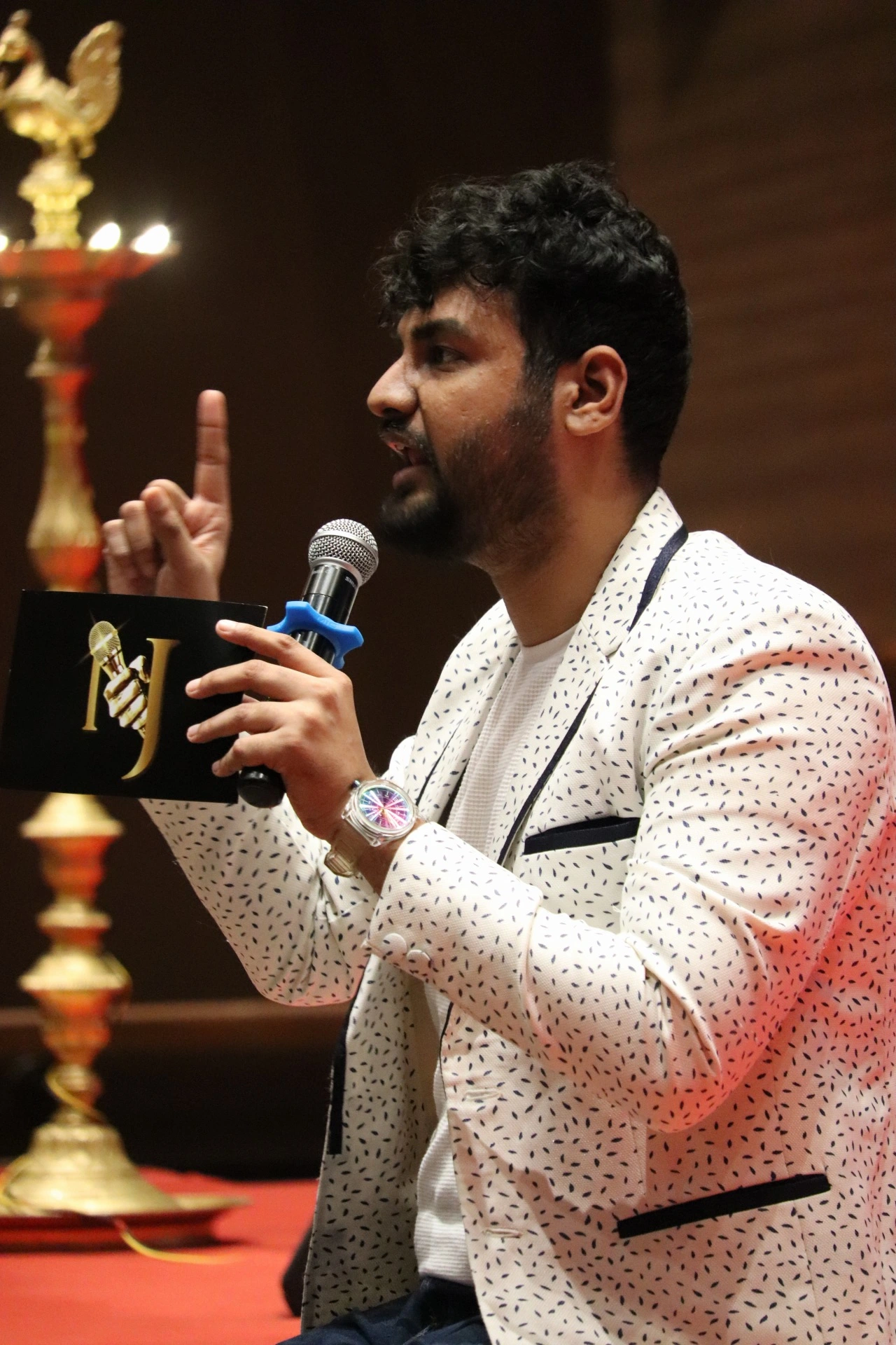 Award ceremony moment