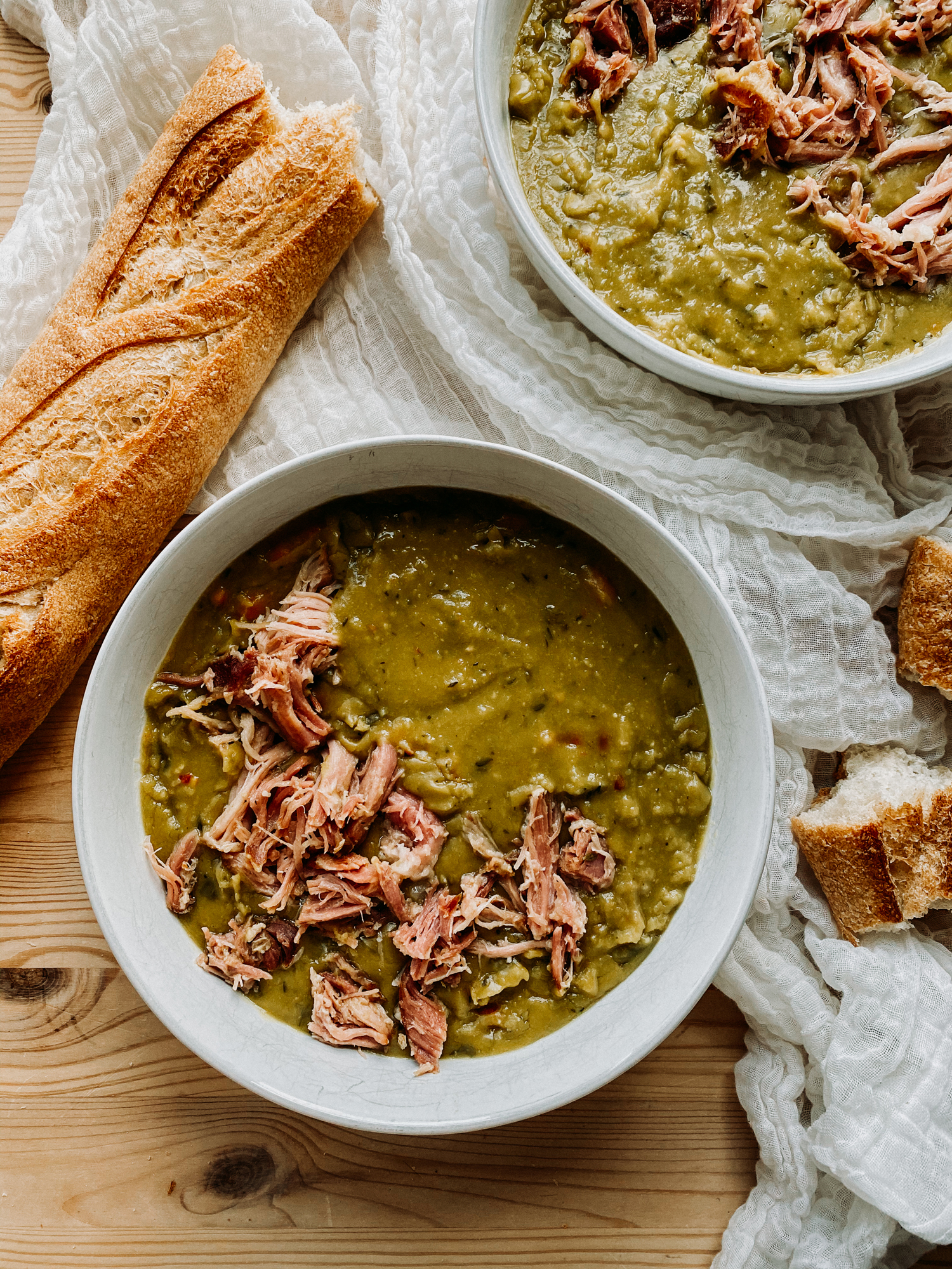 Slow Cooker Ärt­soppa med Skinka - Recept med ingredienser och tillagningsinstruktioner