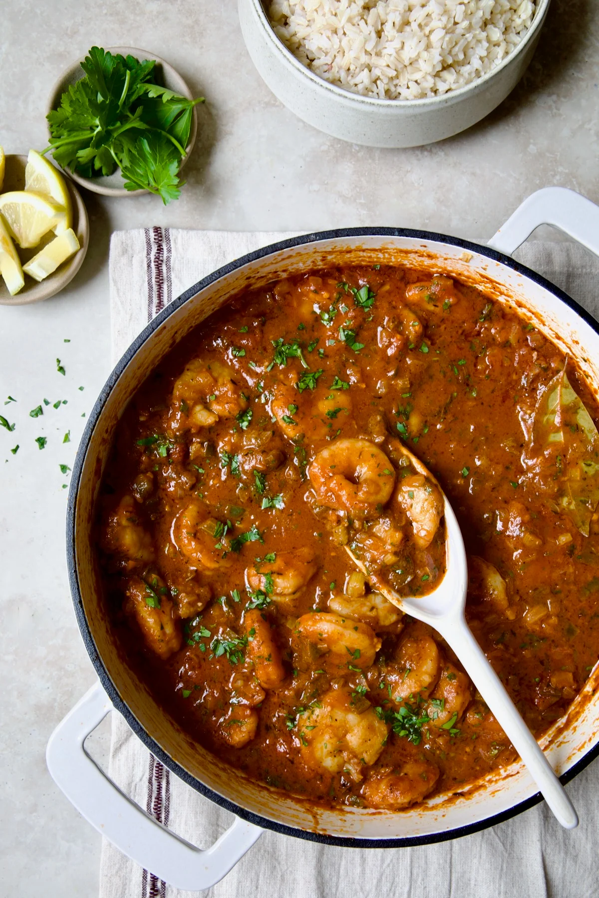 Shrimp Creole (Louisiana-stil) - Recept med ingredienser och tillagningsinstruktioner