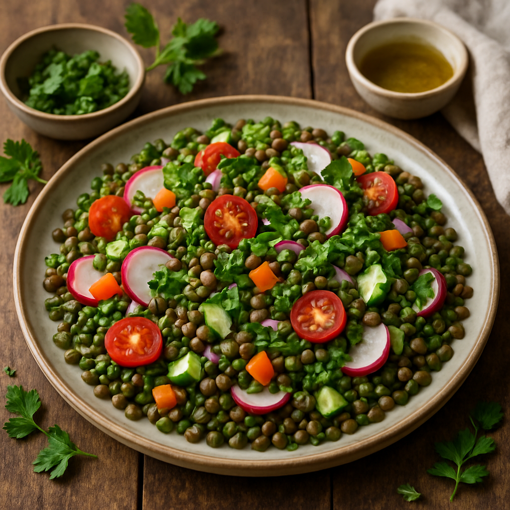 Fransk linssallad - Recept med ingredienser och tillagningsinstruktioner