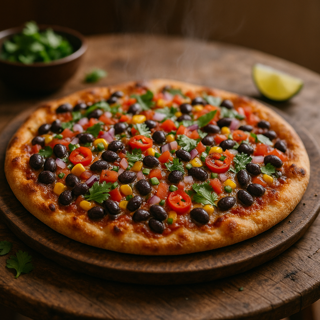 Laddad Mexikansk Pizza - Recept med ingredienser och tillagningsinstruktioner