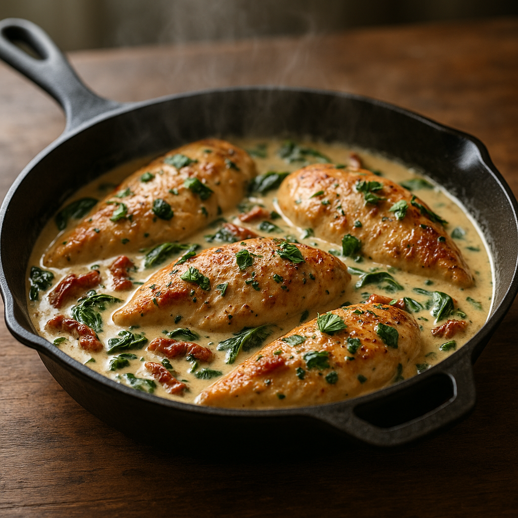 En-Panna Toscanakyckling - Recept med ingredienser och tillagningsinstruktioner