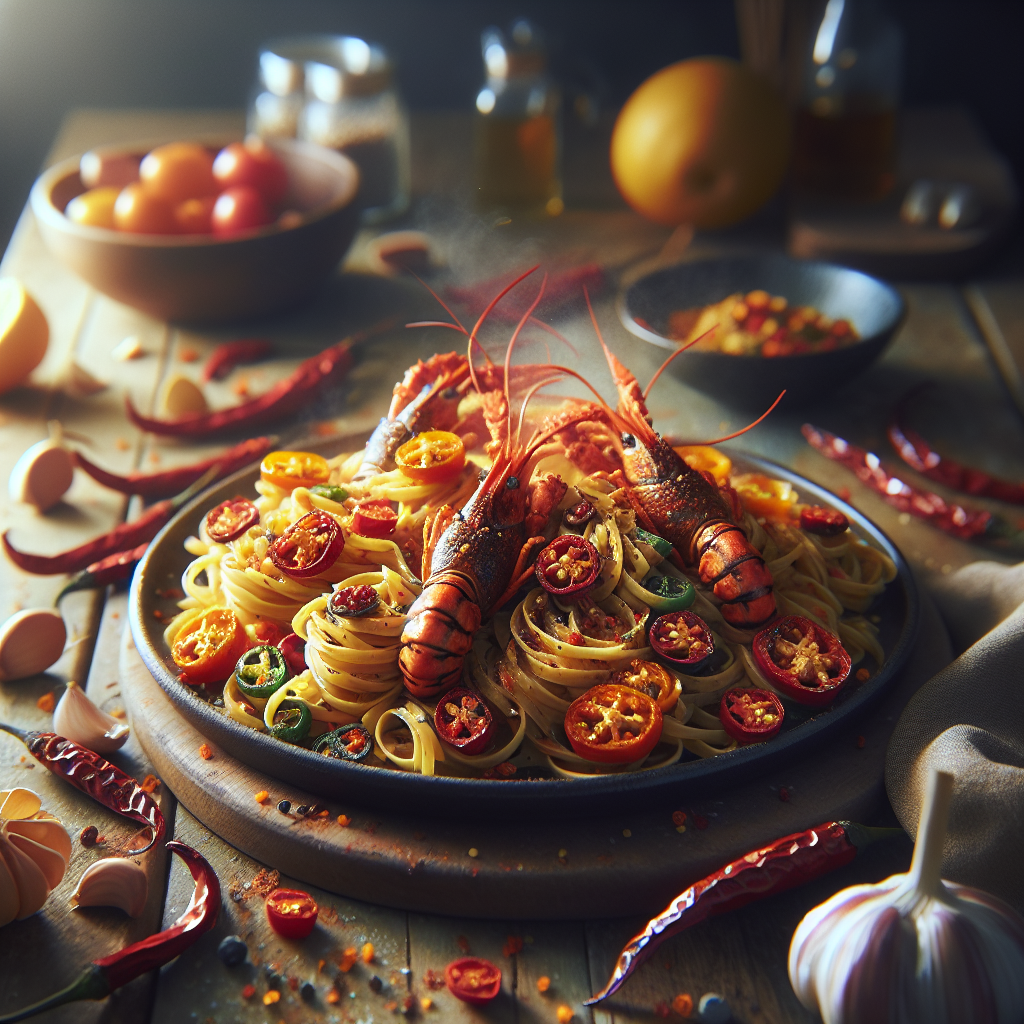 Kräftpasta med saffran - Recept med ingredienser och tillagningsinstruktioner