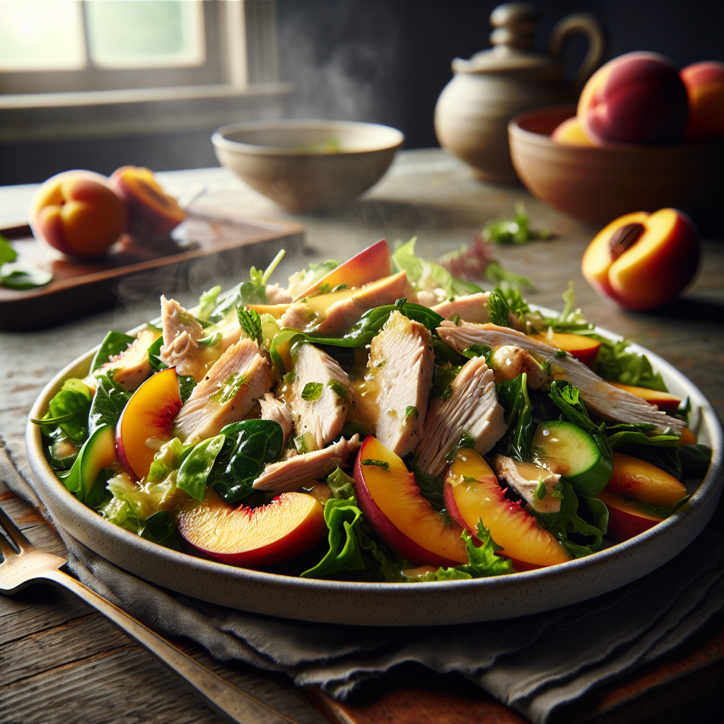 Nektarinsallad med Kyckling - Recept med ingredienser och tillagningsinstruktioner