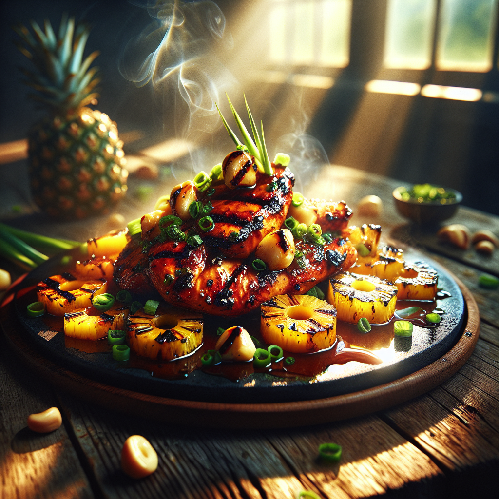 Grillad Ananas Chimichurri Kyckling - Recept med ingredienser och tillagningsinstruktioner