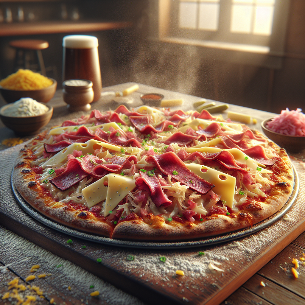 Reubenpizza - Recept med ingredienser och tillagningsinstruktioner
