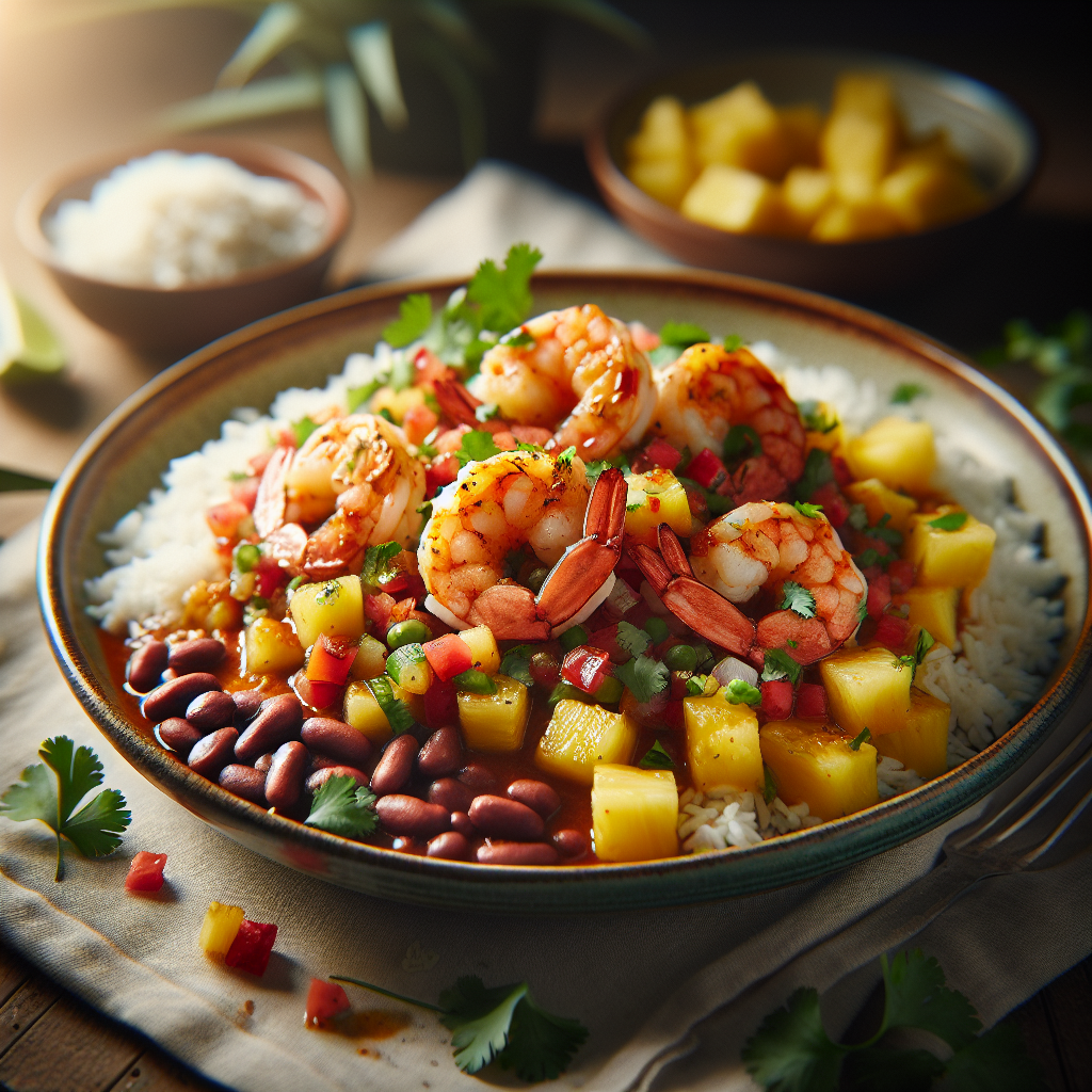 Räkor med Ananas Salsa - Recept med ingredienser och tillagningsinstruktioner