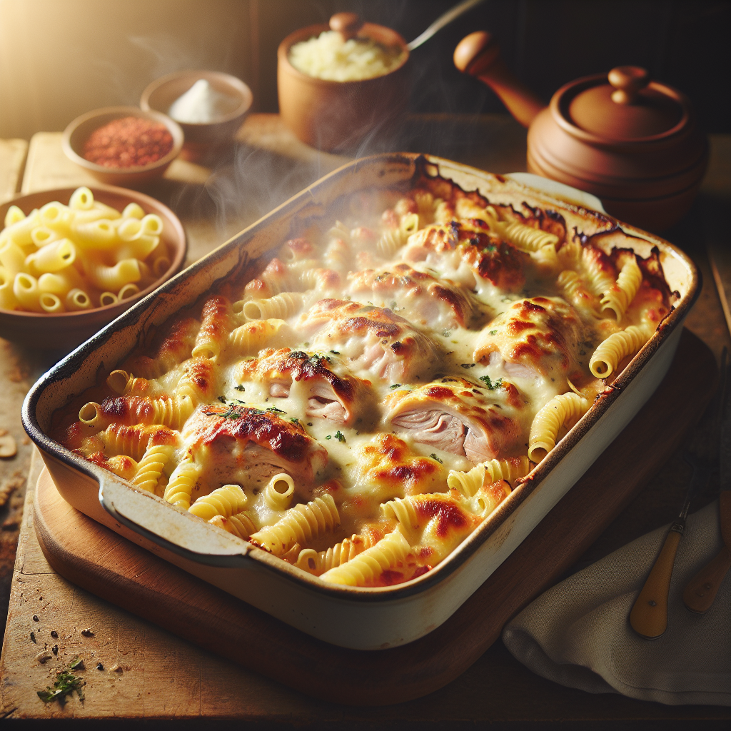 Kryddig Ugnsbakad Kyckling Cordon Bleu Pasta