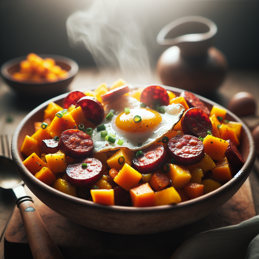 Butternut Squash och Chorizo Hash