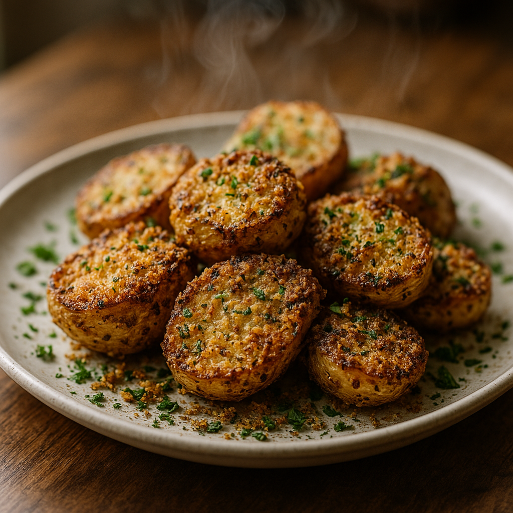 Parmesan- och örtkryddade rostade potatisar
